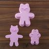 Kai Corporation Cuddle Cat Cookie Mold, Pink, for Baking, KAI KITCHEN DL7254