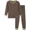 Jiusuiban Kids' Wool Blend Fleece-Lined Thermal Underwear Set