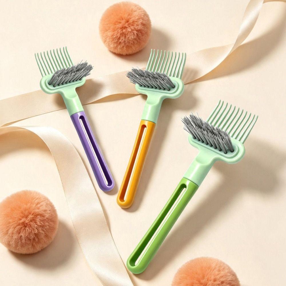 Comfortable Grip Pet Detangling Brush Rounded Teeth Pet Grooming Comb for Cats and Dogs