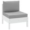 2 Piece Pallet Cushions Gray Oxford Fabric