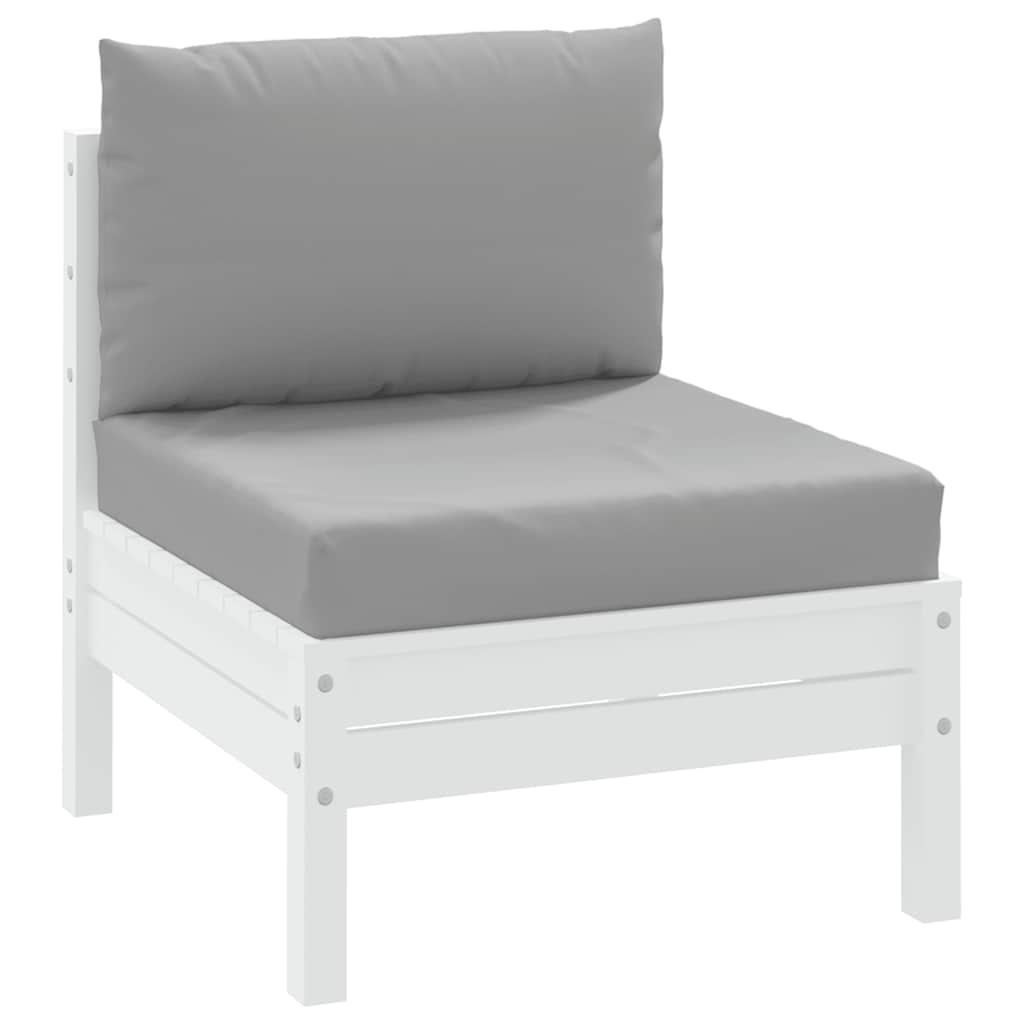 2 Piece Pallet Cushions Gray Oxford Fabric