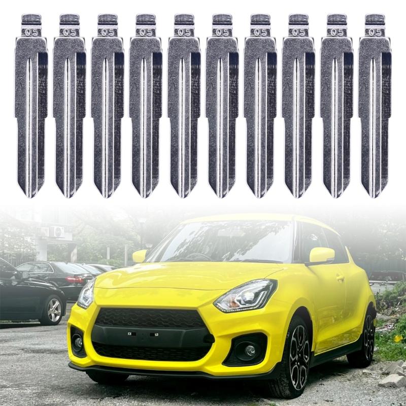 10pcs #05 Metal Key Blank Easy Install Car Keys Blade Portable MIT8 Key Car Styling for Vehicle Stable Performances