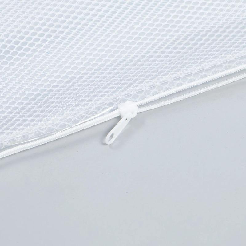 Simplicity EVA A4 Zippered Mesh Document Bag Transparent Receipt Organizer File Folder for Office School Home Paperwork