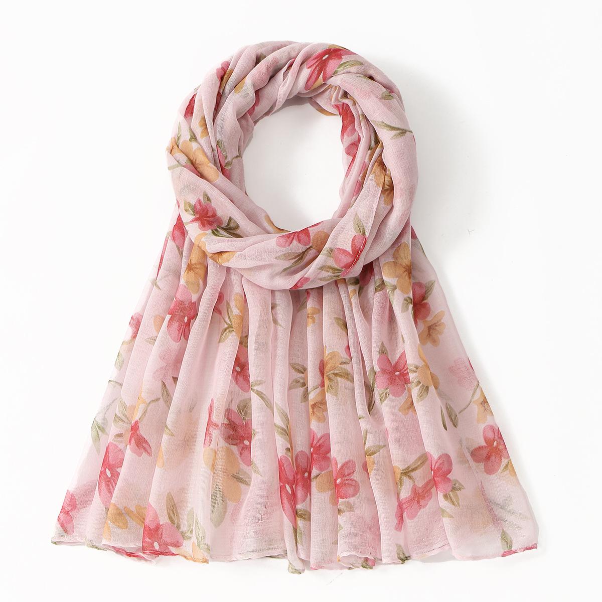 

Fashionable and versatile new style Balinese floral print scarf European and American women s travel decorative shawl beach towe One Size