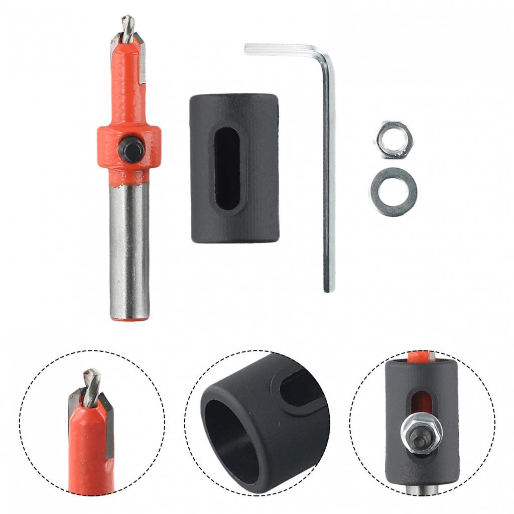 1 Stück/1 Satz Bohrstopp Schwarz für Holzbearbeitungsbohrungen