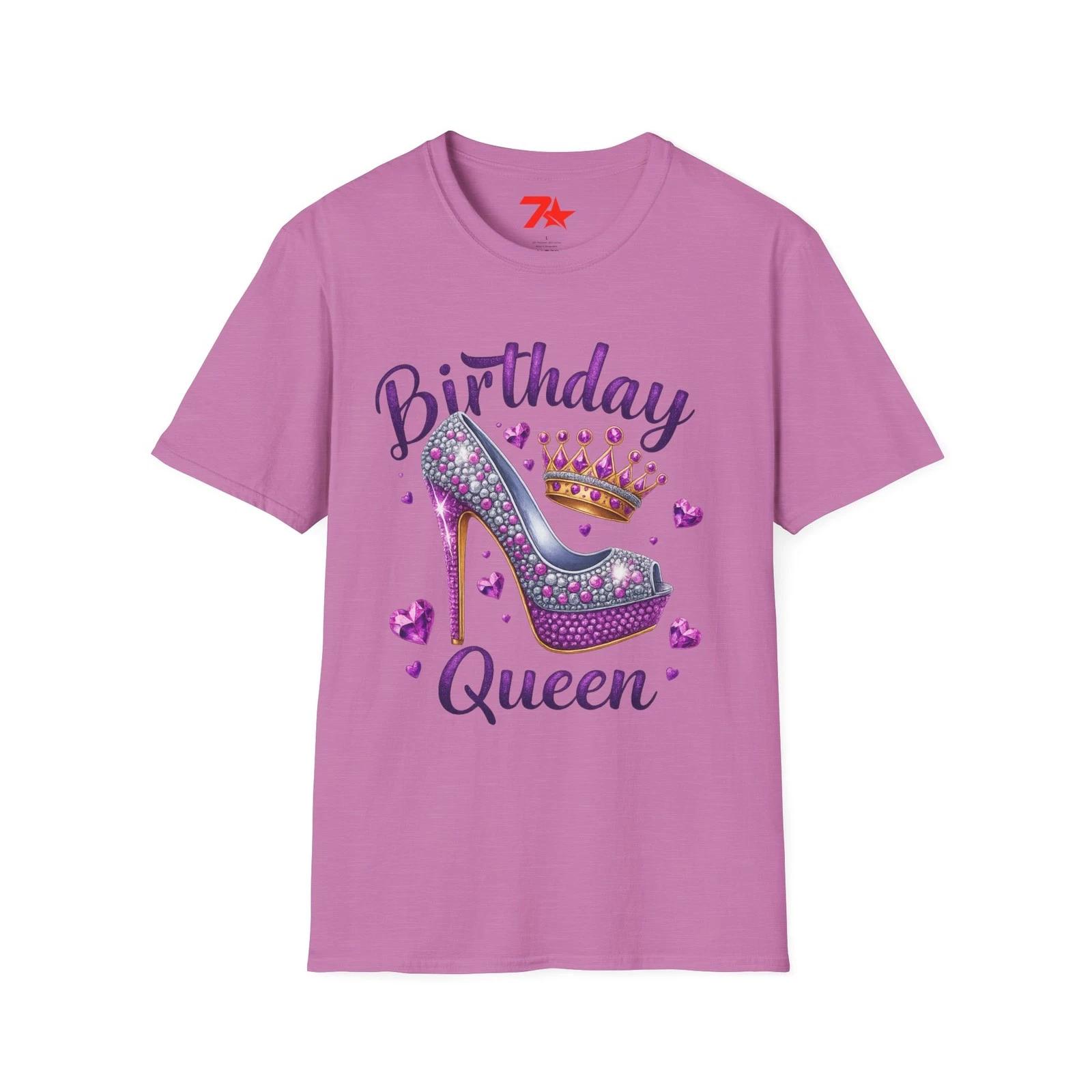 Birthday Girl Queen Unisex Softstyle T shirt, Birthday Party Shirt, Special Day S