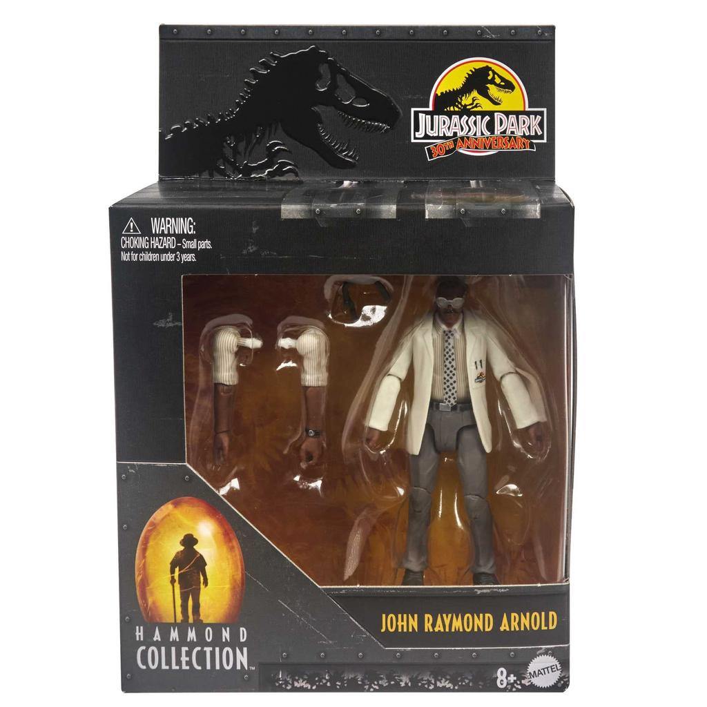 Mattel Jurassic World Jurassic Park Hammond Collection Character Action Figure, Ray Arnold Movable Collectible Toy, 3.75-inch Scale.
