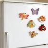 6Pcs Miniature Resin Fridge Magnets Animal Shape Refrigerator Magnets For Children Room And Whiteboard Decoration