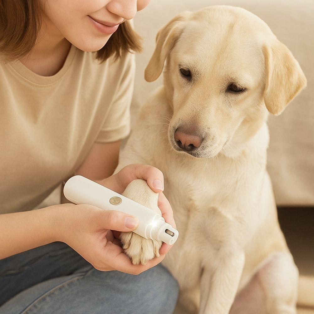 LED Light Electric Dog Nail Grinder USB Charging Paw Grinder Pet Claw Trimmer  Cat Paw Care