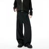 American Retro High Street Pleated Design Casual Pants Men's and Women's Loose and Versatile Vertical Straight Wide-leg Floor-mopping Trousers