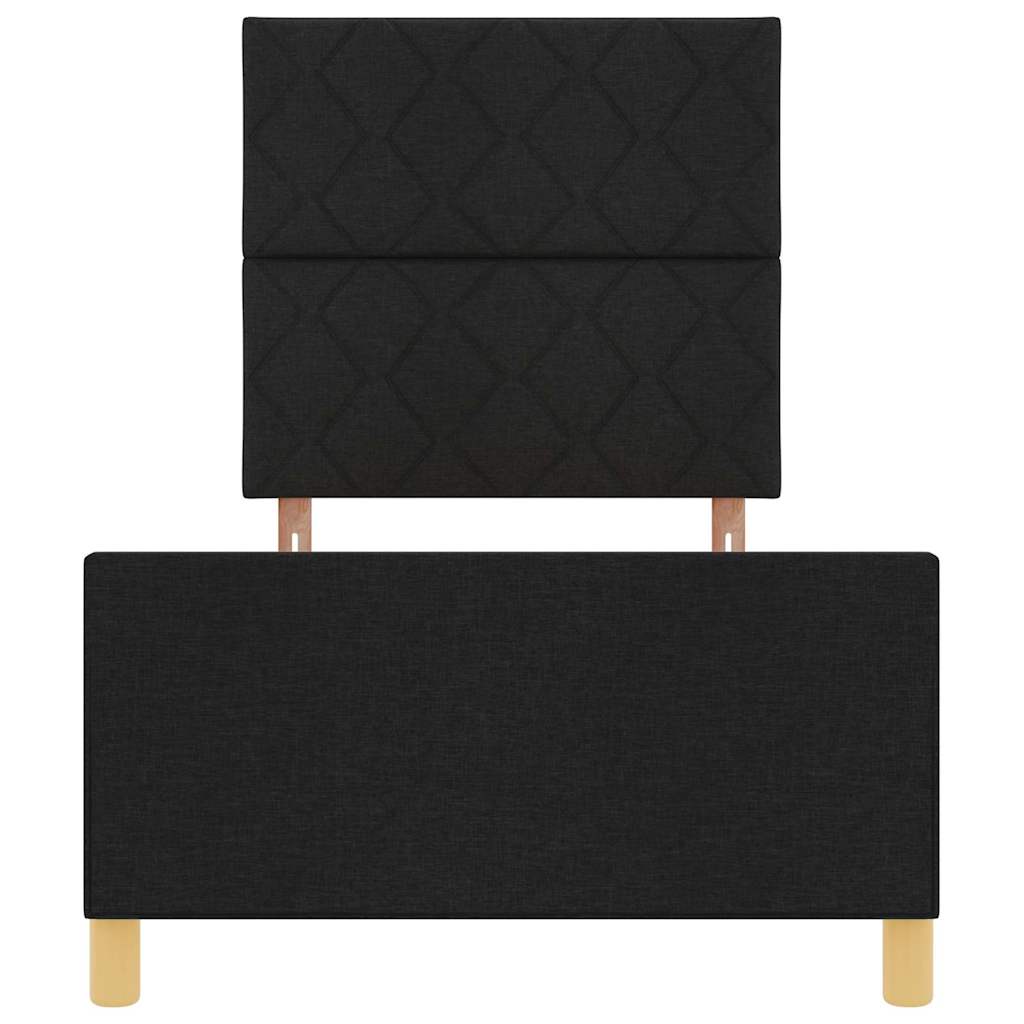 Bed Frame with Headboard Black 90 x 200 cm Fabric