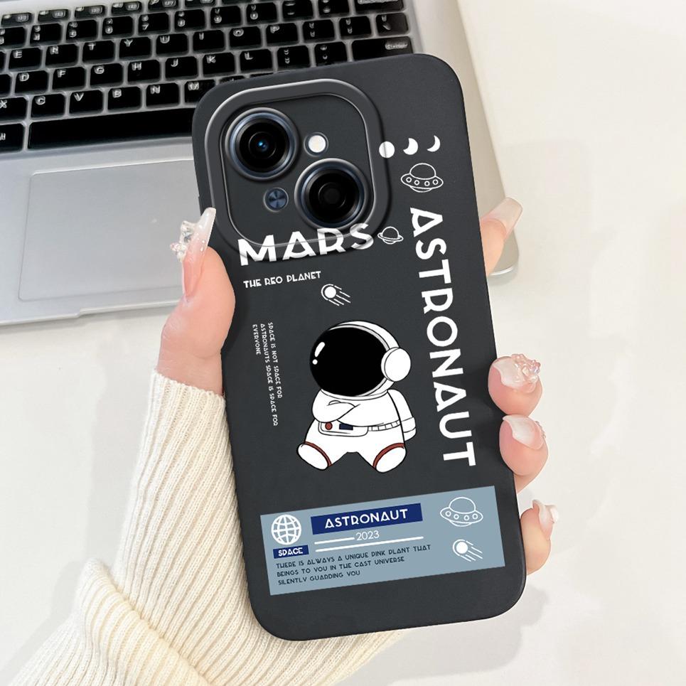 Cartoon Fashion Back Cover For Tecno Spark GO 2025 GO 1 Pop 9 Phone Case Silicone Soft TPU Dragon Astronaut Black Cat Funda Bag