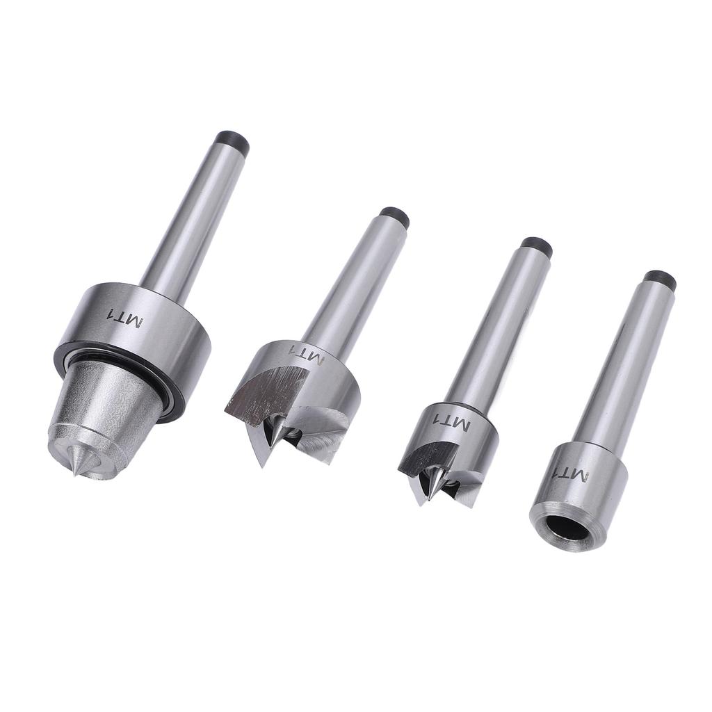 4 Τμχ Σετ Κέντρου Ζωντανής Κινητής Κεφαλής Ξυλότορνου Άξονας MT1 Κέντρο Ζωντανής Κινητής Κεφαλής Κύπελλο Ελατηρίου Οδηγού για Ξυλουργική Μεταλλουργία