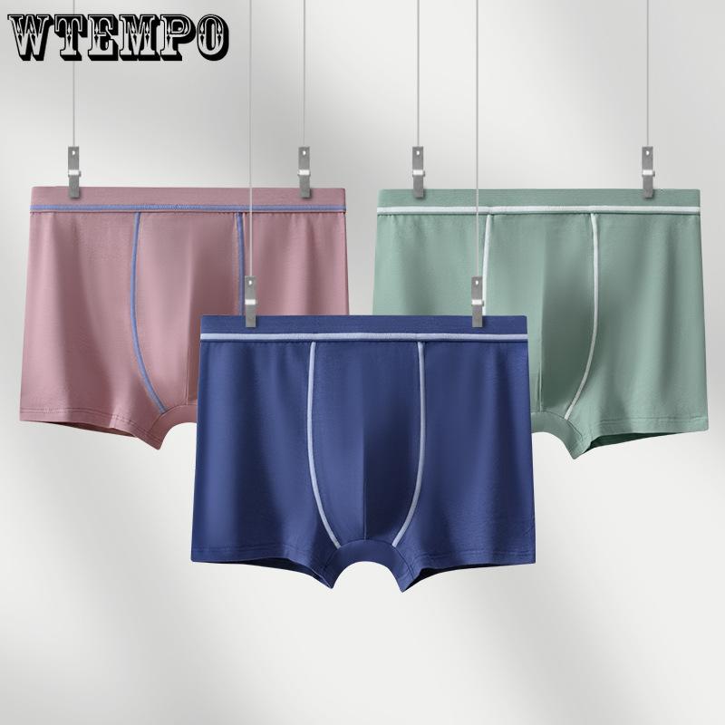 Men's Underwear Pure Cotton Four Cornered Underwear Antibacterial Inner Crotch Loose and Breathable Large Size Flat Corner Shorts