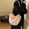 Commuter Shoulder Bag Large Capacity Wide Shoulder Strap Waterproof Nylon Fabric Bag Crossbody Bag Work Dumpling Bag