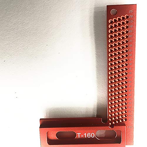 CarAngels Woodworking Ruler, Gauge, T-Shaped Cage, Square Ruler, Marking Tool, Aluminum (T-160)