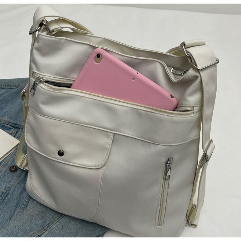 Large Capacity Tote Bag for Women 2025 New Multi-Pocket Single Shoulder Bag Simple and Versatile Commuter Bag for Women
