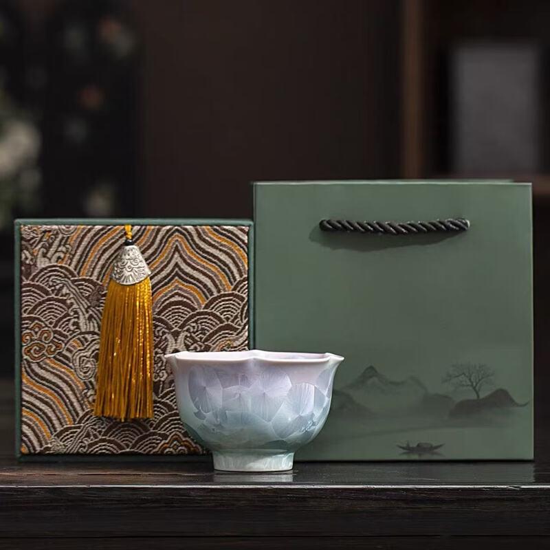 Kiln-Fired Crystal Glaze Ceramic Tea Tasting Cup