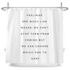 Tenda Doccia con Parole Artistiche Semplici Nordiche Stampa Bianca Minimalista Tenda per Vasca da Bagno Poliestere Impermeabile Decorazione Tenda da Bagno