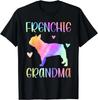 Frenchie Grandma French Bulldog Nana Rainbow Watercolor Gift Unisex T-Shirt
