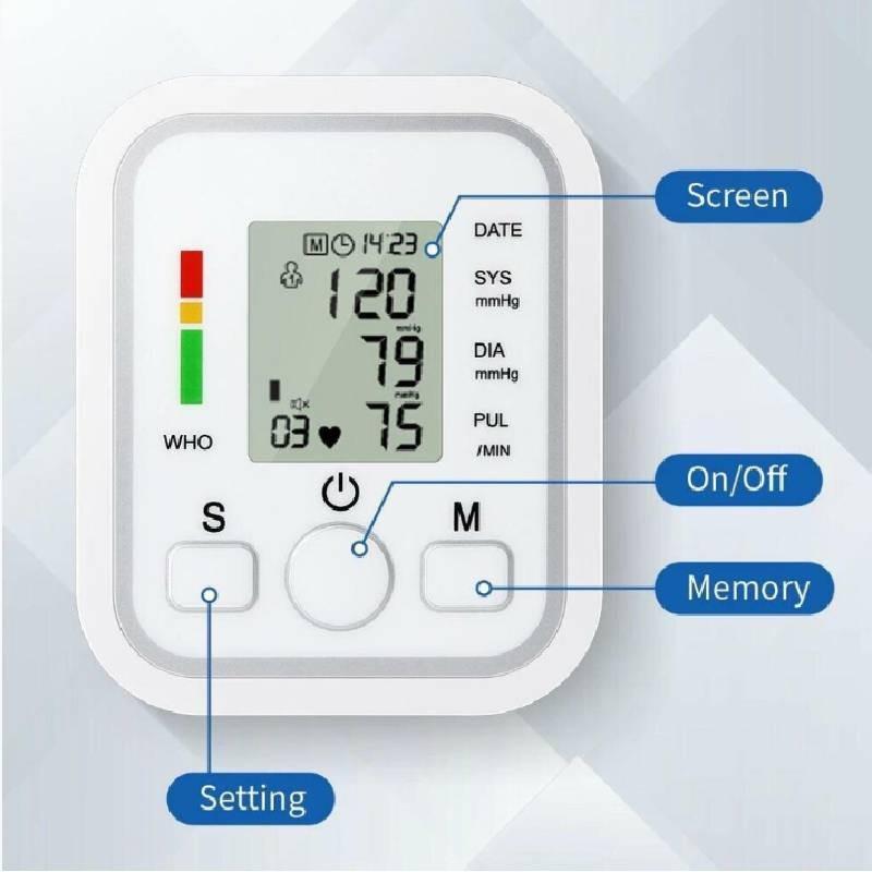 Pressure Electronic Blood Monitor Wrist Home Pressure Heart Rate Measurement