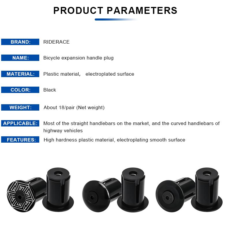 Bicycle Bar Ends Plug Caps Expanding Adjustable Locking Handlebar End Plugs Plastic For Road Cycling MTB Mountain Bike Grip Cap