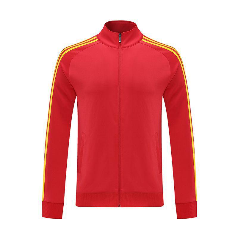 Herren Sportjacke mit Stehkragen und langen Ärmeln für Laufen im Freien und Fitness Size 22 rot
