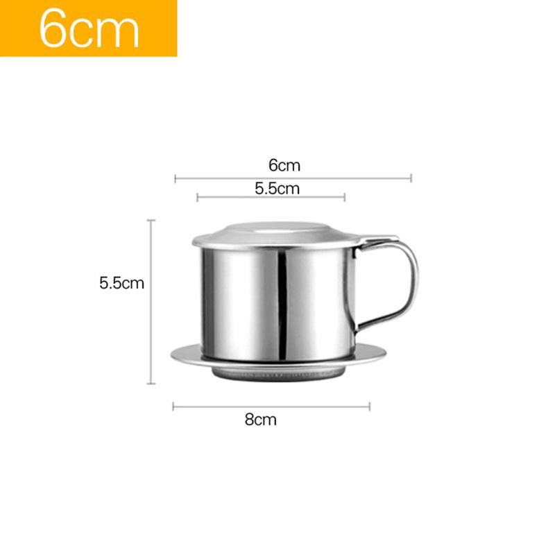 Stainless Steel Coffee Filter Infuse Cup Vietnamese Coffee Dripper Maker Pot Portable Coffee Drip Strainer Kitchen Tools 1Pc