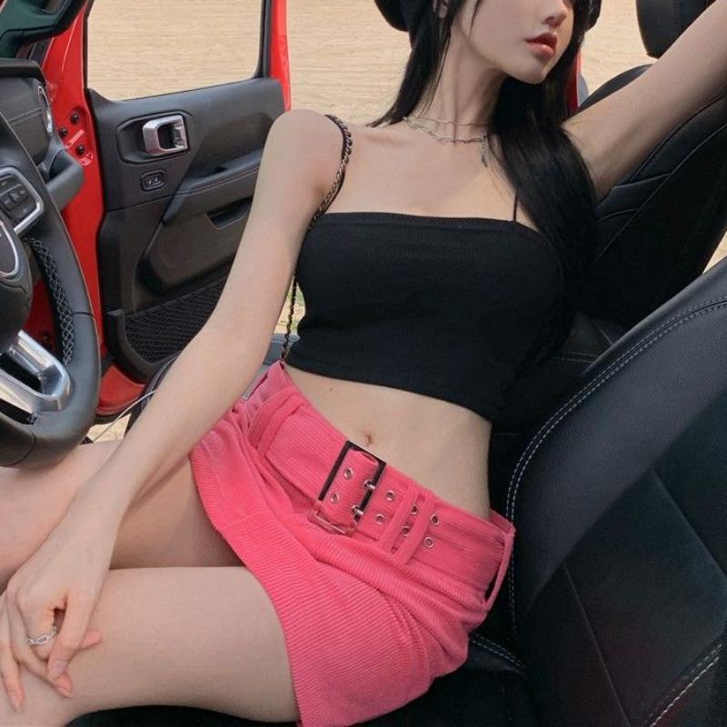 Letní dámské podvazky s módním přiléhavým topem Dámská vesta bez ramínek bez rukávů Sexy jednobarevné tílko