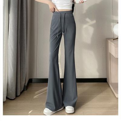 Modische Schlaghose aus Strick mit hoher Taille für Damen