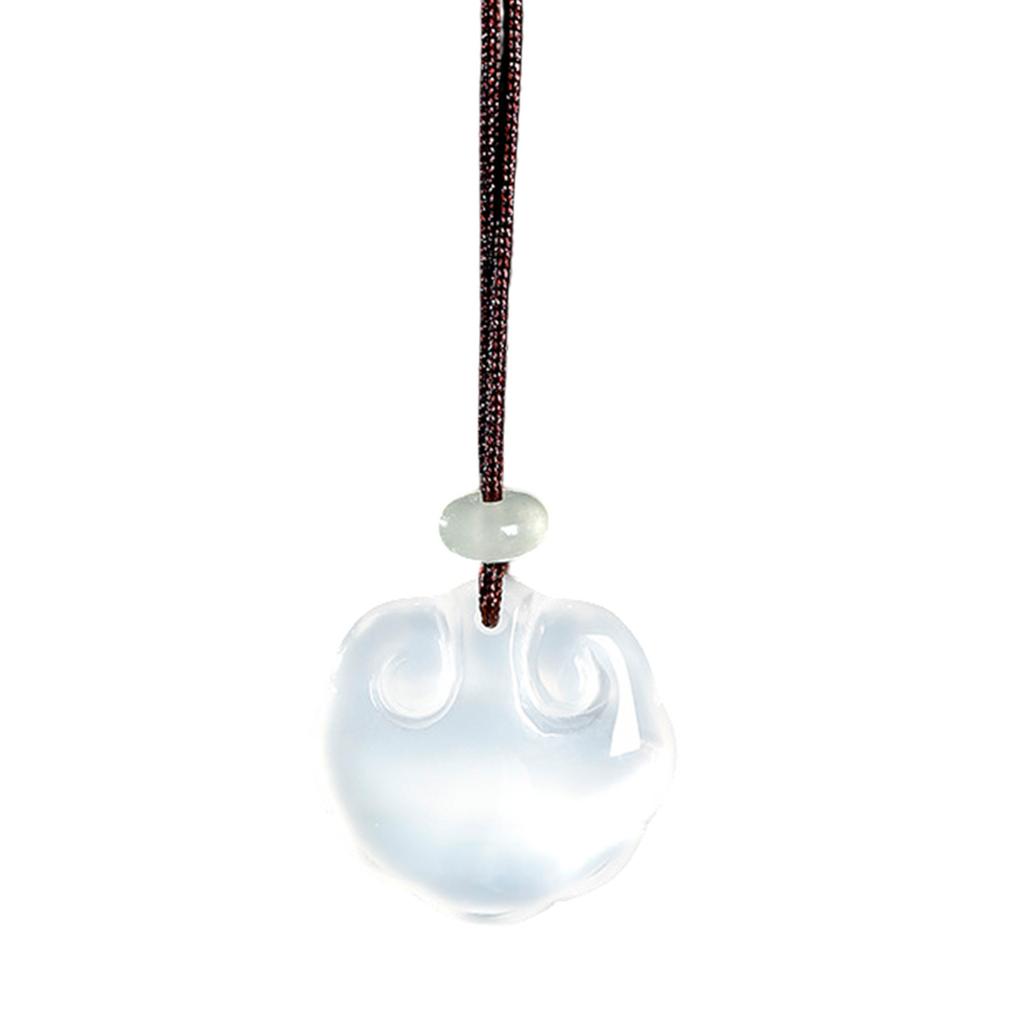 Stunning Natural Chalcedony Pendant Necklace Ethnic Style Clavicle Chain Jewelry Suitable For Women And Gifts