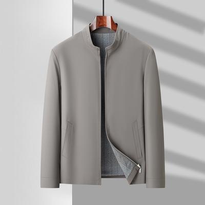 Nuova Giacca da Uomo Primavera Mezza Età Papà Leggera Business Casual Giacca con Bavero Capo Giacca da Uomo
