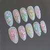 Three-dimensional Light Flower Blush Pearl Fine Flash Sweet Versatile European and American Ins Style Removable Wearable Armor 24 Pieces