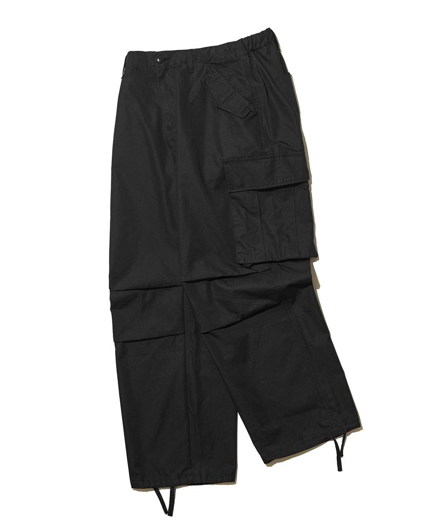 BIG UNION Pleated Cargo Pants / Black