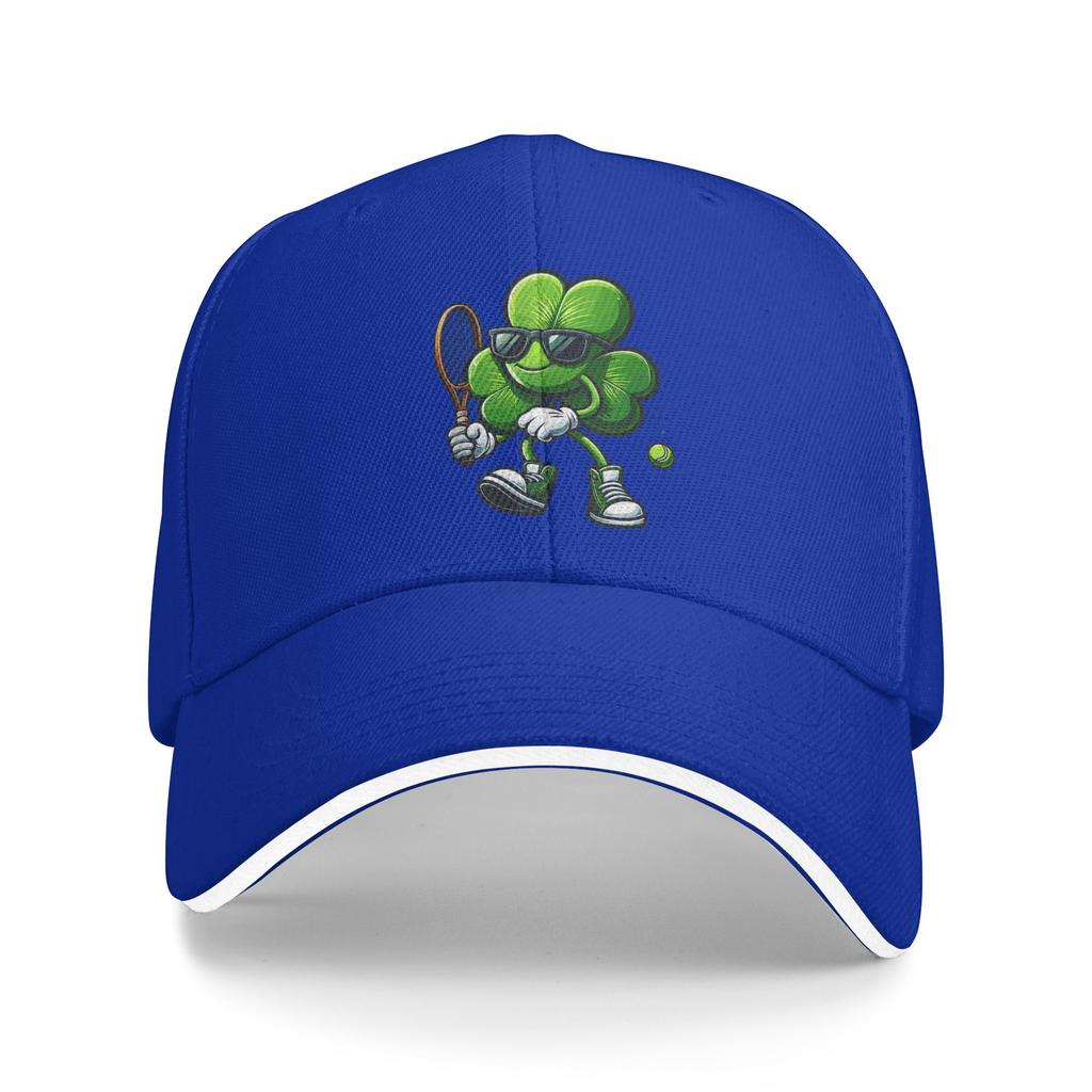 Tennis Player St Patricks Day Shamrock Clover Irish Prid Casual Baseball Cap Spring Trucker Hat Breathable Outdoor Hip Hop Hats