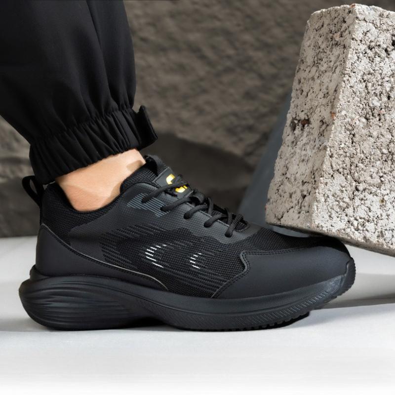 Fashion Woman Work Shoes with Protection Breathable Lightweight Safety ShoesSteel Toe Cap Working Male Construction Work Mesh Sneakers