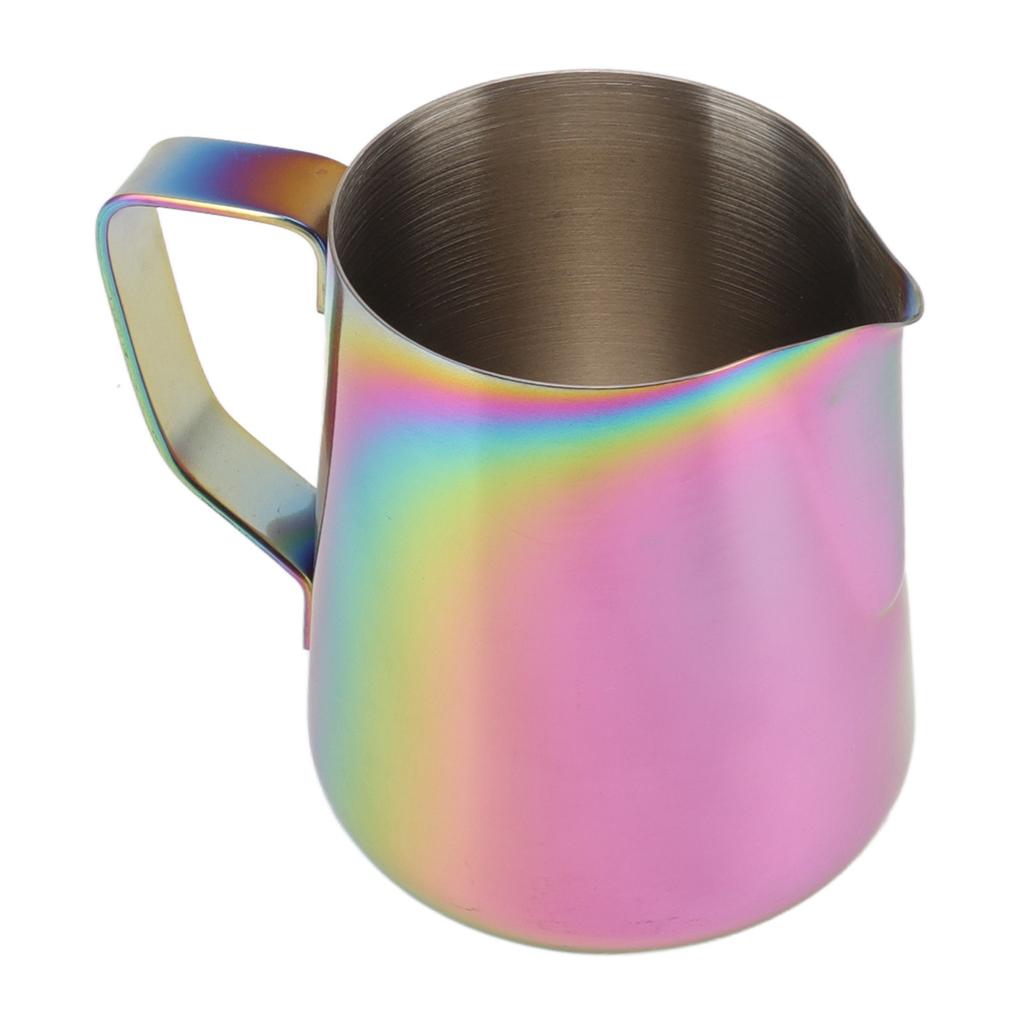 Lattiera per montare il latte in acciaio inox, brocca per il latte, lattiera per caffè per negozio di tè al latte, bar, 350 ml