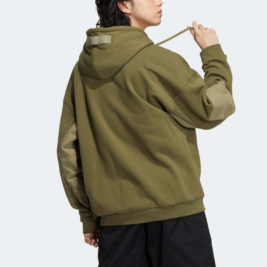 Adidas Originals Trefoil WW Hoodie With Embroidered Logo Long Sleeve Men Hoodie Green IC8156
