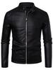 Men's Stand Collar PU Leather Motorcycle Jacket - Spring/Autumn Style