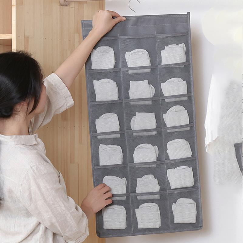 1 Stück - Socken, Unterwäsche-Aufbewahrung, Hängeaufbewahrungstasche für den Kleiderschrank für kleine Gegenstände, Wandtür, geeignet zum Sortieren und Organisieren von Taschen