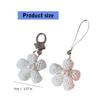 Delicate Pearls Flower Handphone Pendant/Keychain Lightweight Key Holder Mobile Phone Decoration Handbag Charm