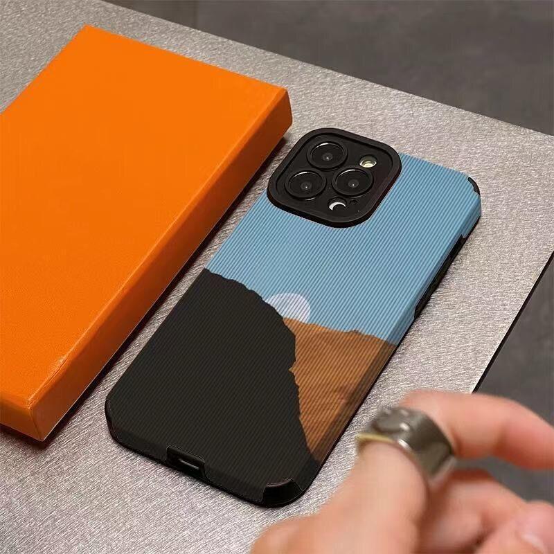 Iphone 14 Pro Max 11 13 12 İçin Telefon Kılıfı Iphone Xr Xs X 7 8 Plus 6s İçin Darbeye Dayanıklı Tampon Tpu Kılıf Japon Tarzı Yağlı Boya