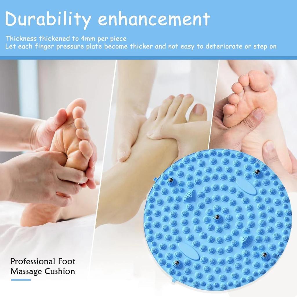 Finger Press Foot Massage Board for Household Use Bamboo Shooting Stepping on Finger Board Thick Circular Foot Massage Pad