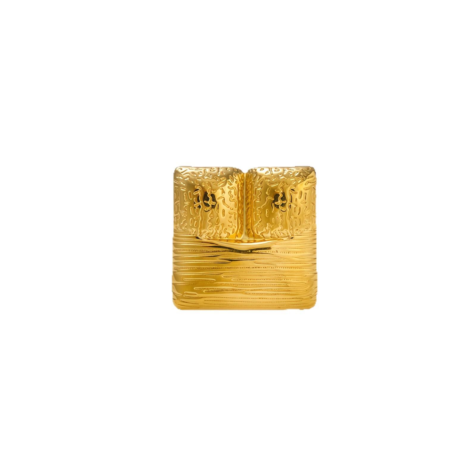 European & American Minimalist Geometric Open Ring: 18k Gold-Plated Titanium Steel Women s Ring. Silver open ring