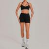 Women's Halter Backless Pleated Yoga Set - Tight Fit, Hip-Revealing Sportswear 