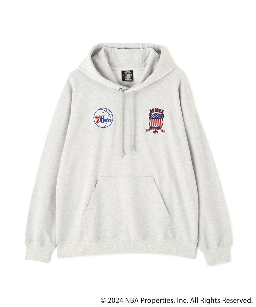 Avirex NBA Size Hoodie, Men's, M, 110, Blue, 783-5131003