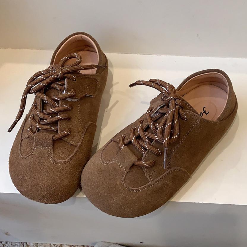 

Корейская ретро обувь Матовая кожа Детская обувь Туфли принцессы для девочек Детская кожаная обувь Мягкая подошва Повседневная обувь 32