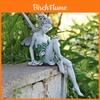 Enchanting Fairy Statue Garden Ornament Resin Craft For Outdoor Decor White Bronze