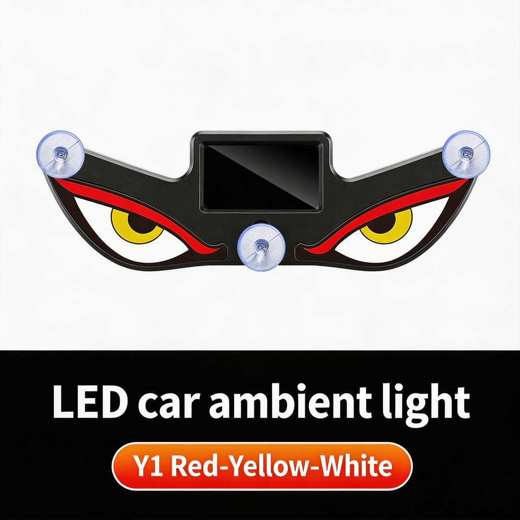 1 PZ Luce Neon per Auto Alimentata a Energia Solare Luce d'Ambiente a LED Senza Fili Ventosa Lampada Respiratoria per Atmosfera Ricaricabile USB