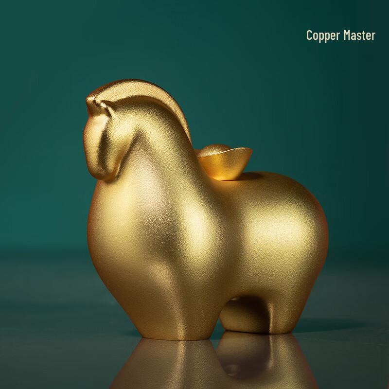 Tong Shifu Ma Shang You Qian Gold-Plated Horse Ornament